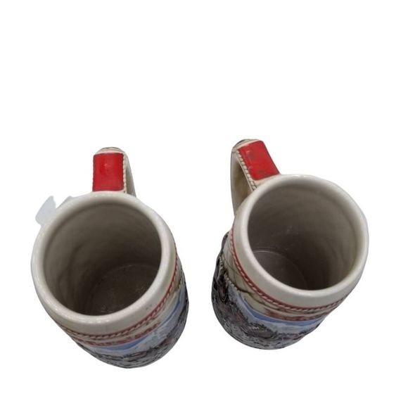 Budweiser Anheuser Busch 2 Clydesdales Collectible Steins Tankards Ltd Ed 1985 - Picture 4 of 12